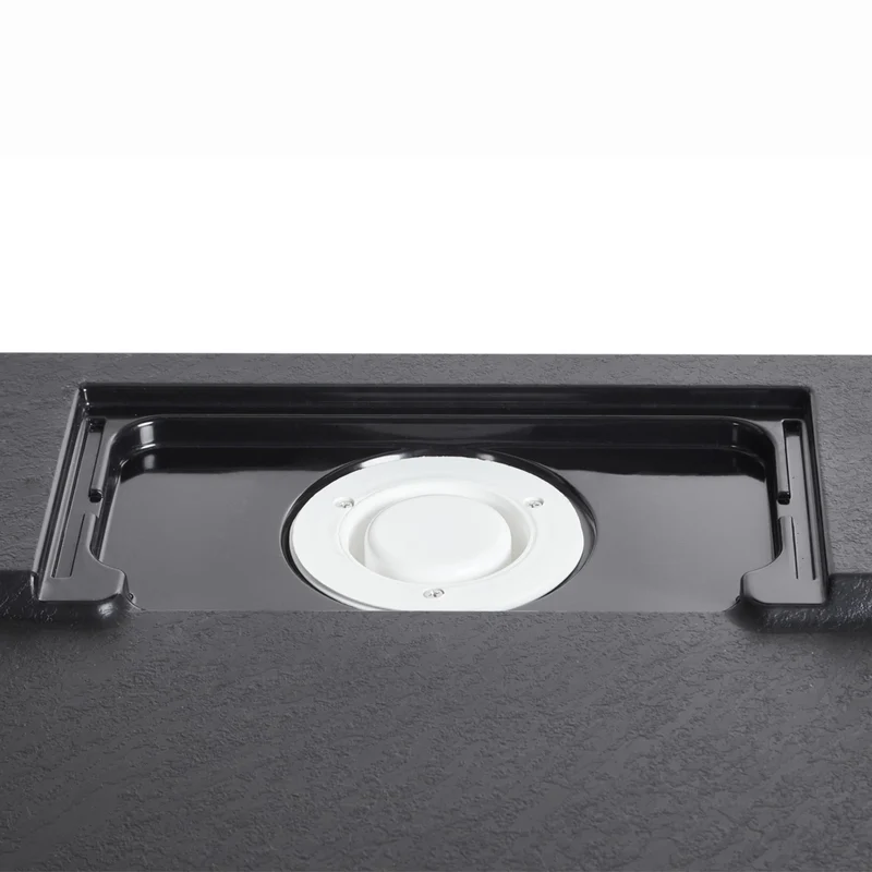Piatto doccia con scarico nero SMC 80 x 120 x 3 cm effetto pietra naturale minimalista