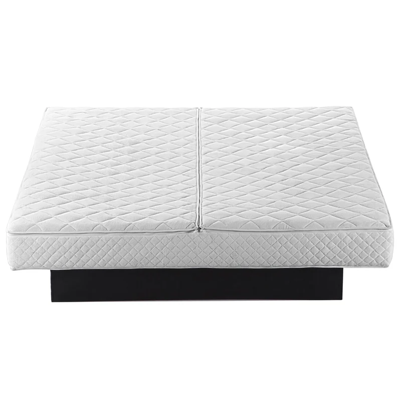 Letto matrimoniale ad acqua in velluto tortora 160 x 200 cm classico minimalista