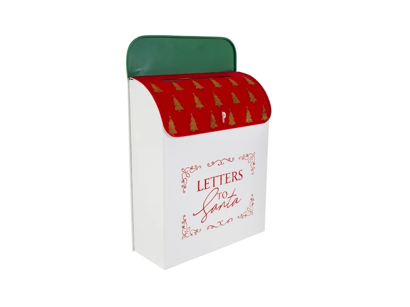 Cassetta postale in metallo 26,5x10x40cm rosso vellutato