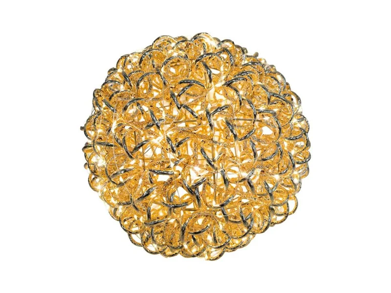 Palla oro 30cm con 400 led flash, timer 6/18 ore, uso esterno