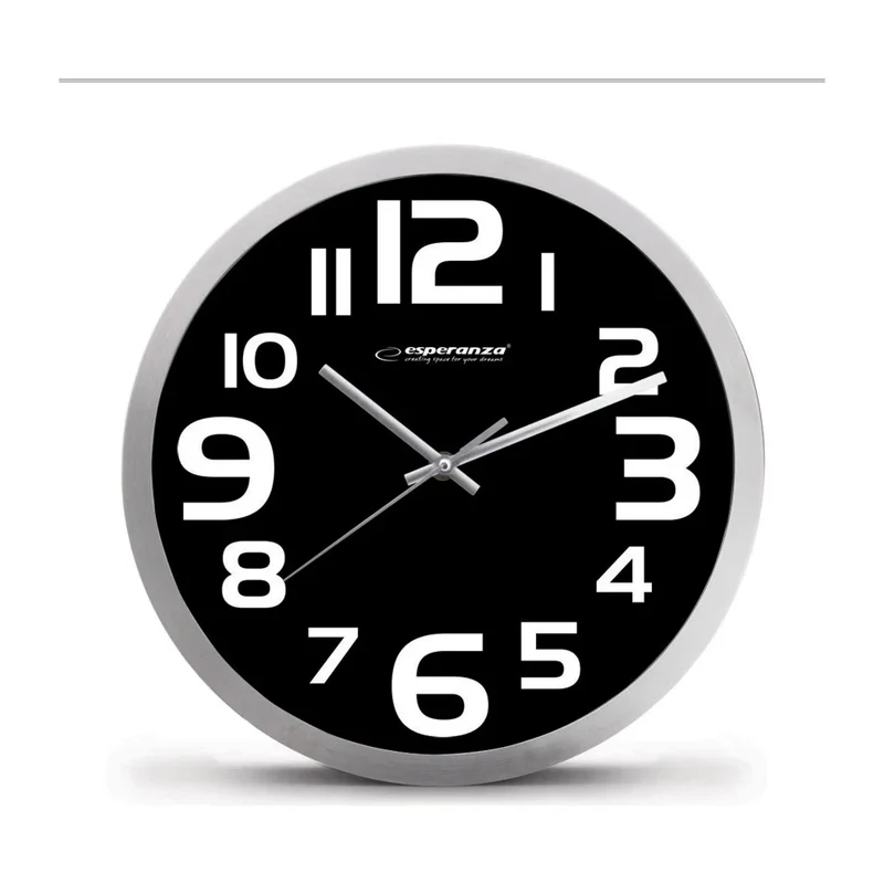 Orologio da parete Esperanza EHC013K - Zurigo - Nero Orologio al quarzo Ovale Nero, Bianco