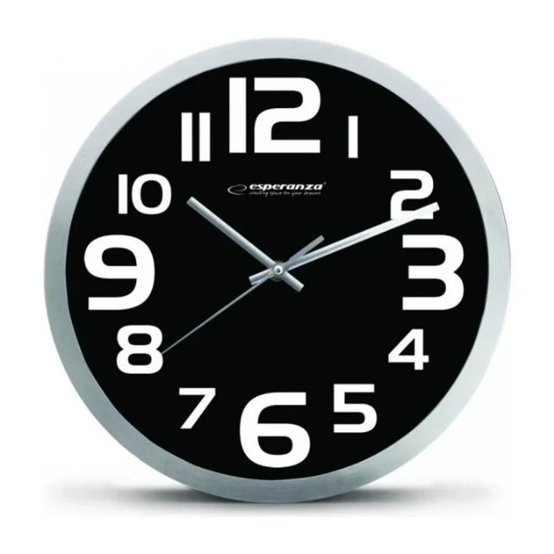 Orologio da parete Esperanza EHC013K - Zurigo - Nero Orologio al quarzo Ovale Nero, Bianco