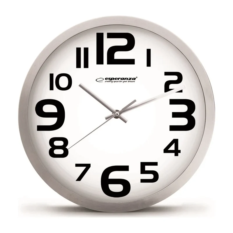 Orologio da parete Esperanza EHC013W - Zurigo - Nero Orologio al quarzo ovale nero, bianco