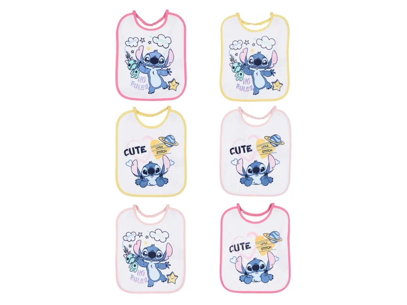 Lilo e stitch set 6 bavette 27x22,5cm