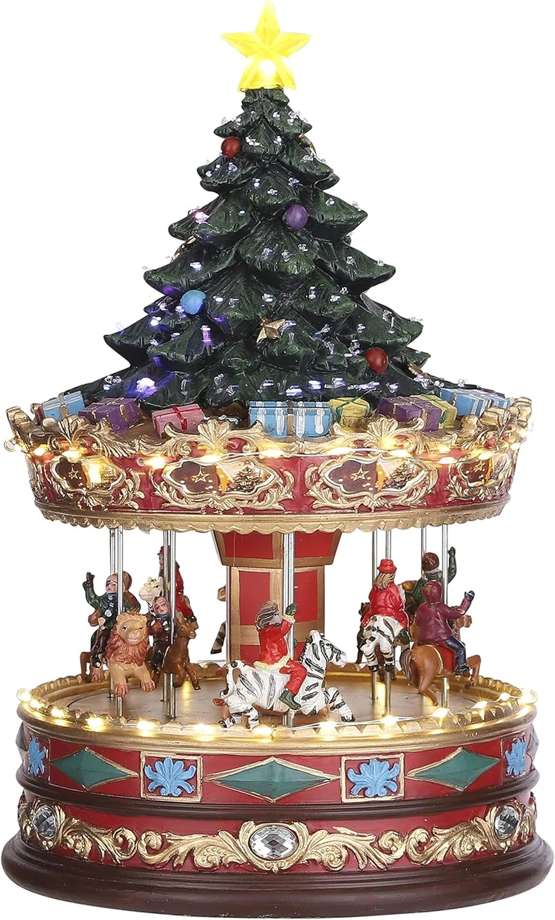 Carousel with Christmas tree on top Adattatore Incluso - Luville