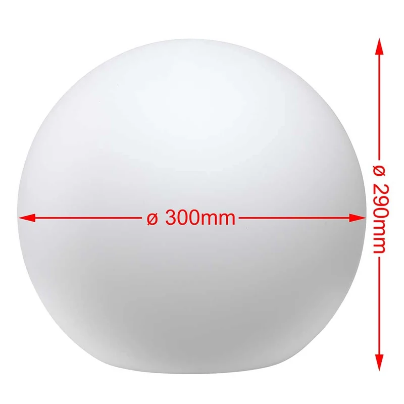 Lampada Sfera Giardino 30cm Luce Esterno Bianco attacco E27 Decorazione Esterno