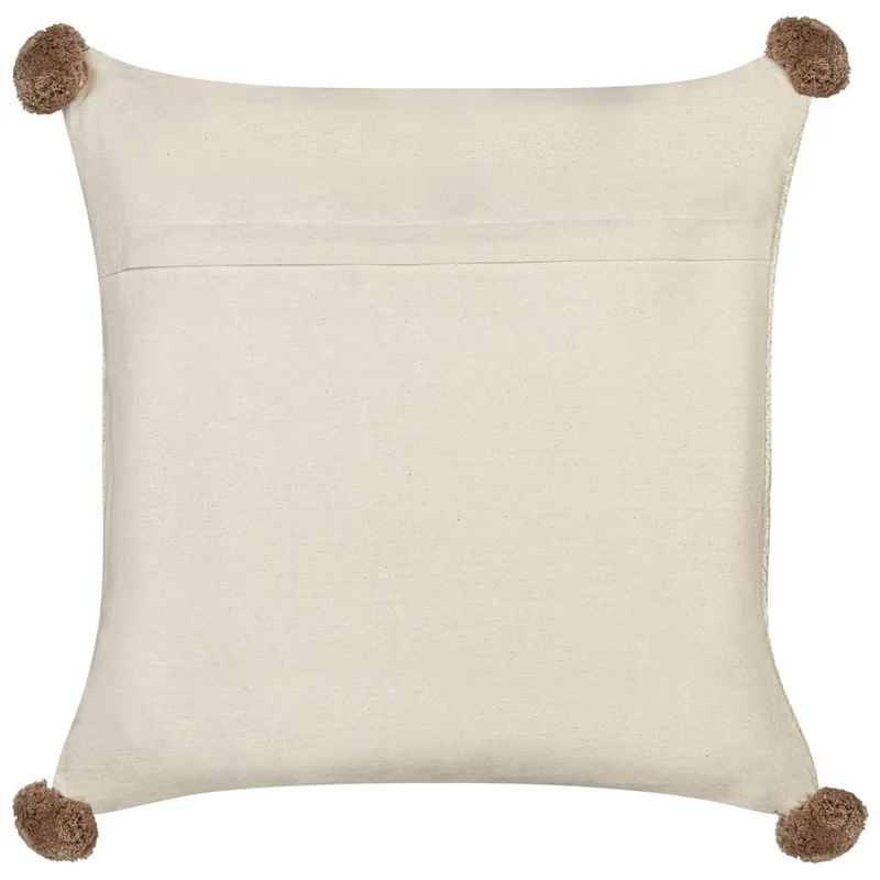 Set di 2 cuscini decorativi in cotone intrecciato beige soggiorno camera da letto