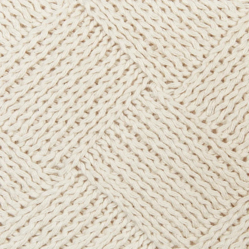 Set di 2 cuscini decorativi in cotone intrecciato beige soggiorno camera da letto
