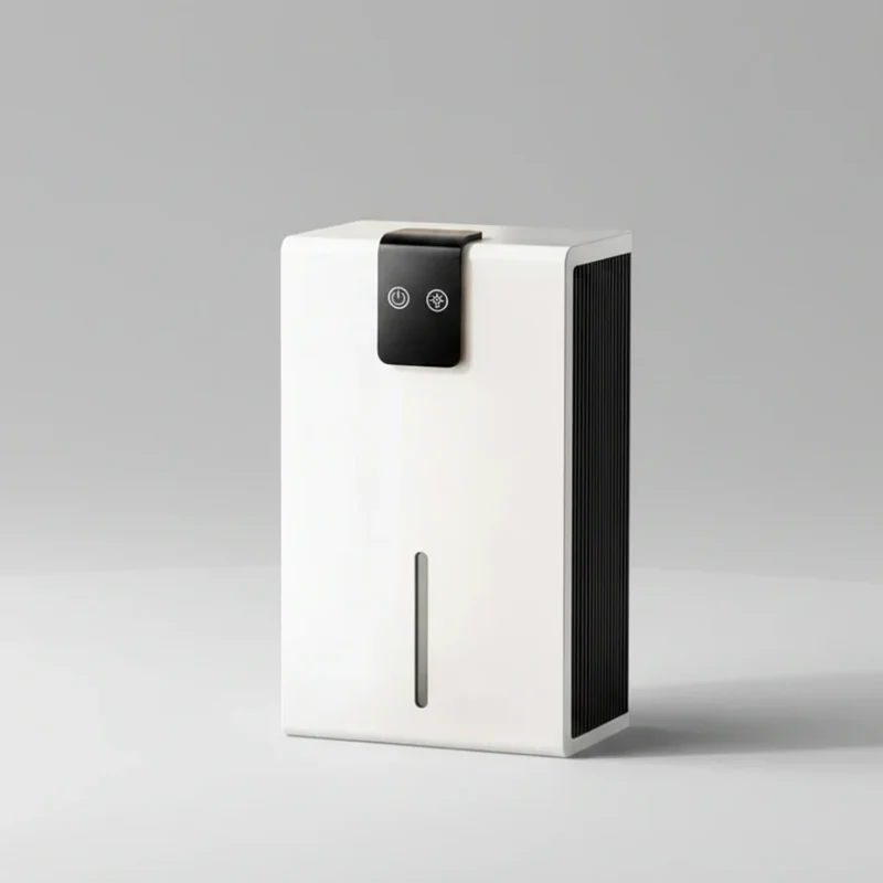 Basement Crawl Space Dehumidifier with Portable Design and Drain Hose Connection