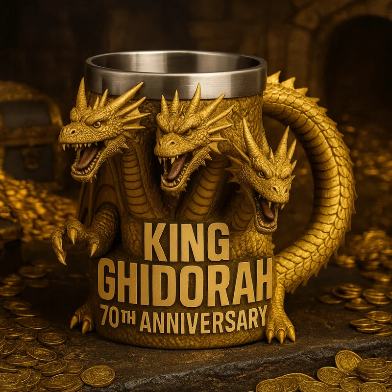 3D Sculpted Monster Coffee Mug with Stainless Steel Liner and Textured Reptile Skin Design