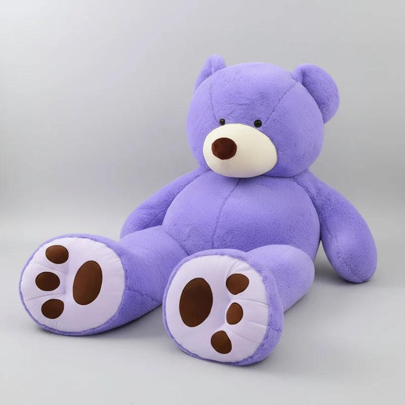 Giant Plush Teddy Bear with Soft Fuzzy Texture and Paw Pad Details for Cuddling and Decoration