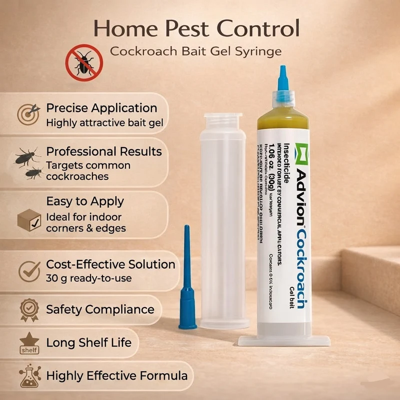 German Cockroach Gel Bait Syringe with Precision Applicator Nozzle