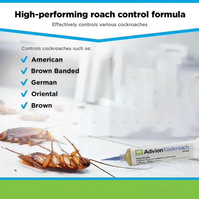 German Cockroach Gel Bait Syringe with Precision Applicator Nozzle