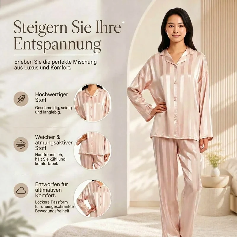 Satin Pyjama Set Damen | Seidenkuss