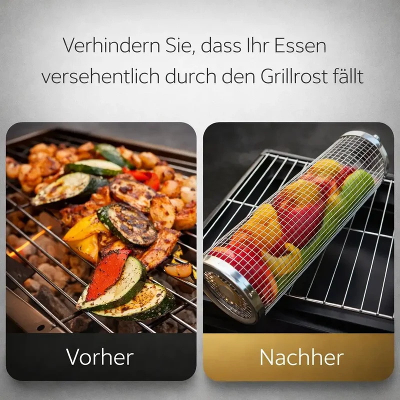 Grillkorb aus Edelstahl für BBQ | Flammora