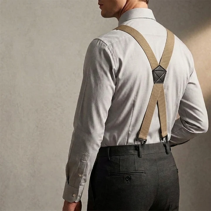 Herenbretels – Verstelbare Brede Bretels met Stevige Haakclips