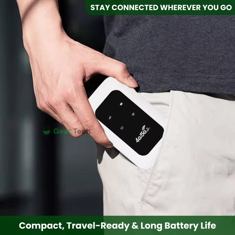 Draagbare WiFi Router – 4G LTE met SIM-Kaart & Verbinding voor 10 Apparaten