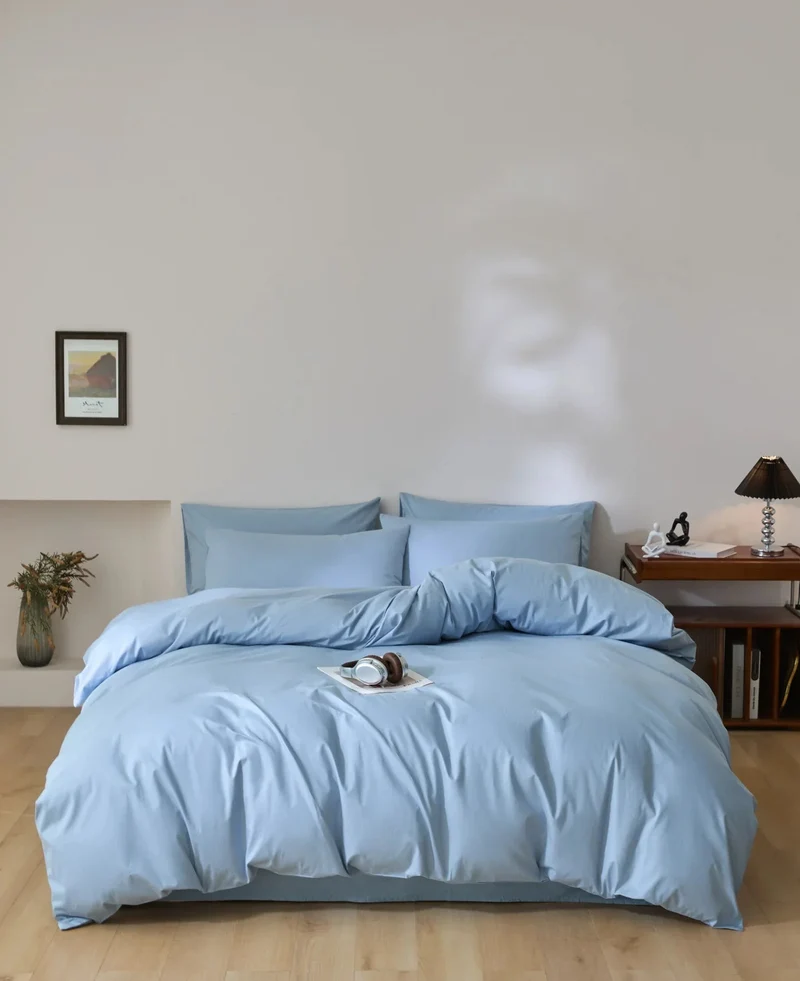 Egyptian Cotton dekbedovertrekset – Effen 3-delig beddengoed