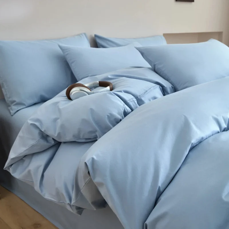 Egyptian Cotton dekbedovertrekset – Effen 3-delig beddengoed