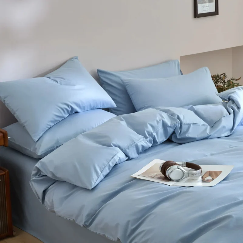 Egyptian Cotton dekbedovertrekset – Effen 3-delig beddengoed