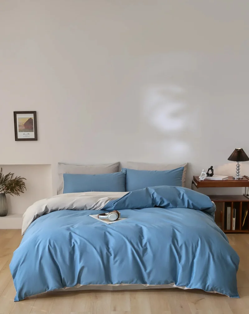 Egyptian Cotton dekbedovertrekset – Effen 3-delig beddengoed