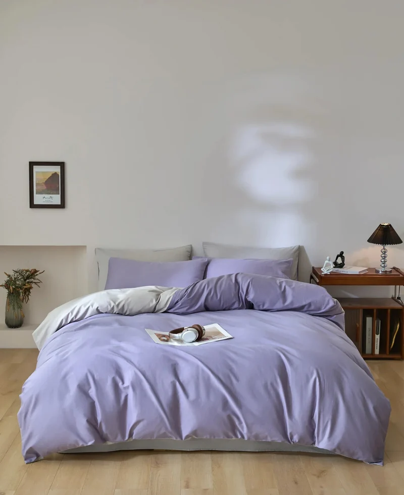 Egyptian Cotton dekbedovertrekset – Effen 3-delig beddengoed