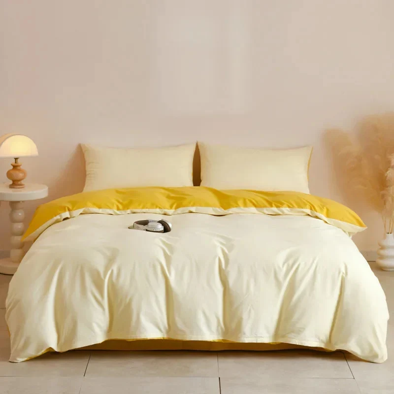 Egyptian Cotton dekbedovertrekset – Effen 3-delig beddengoed
