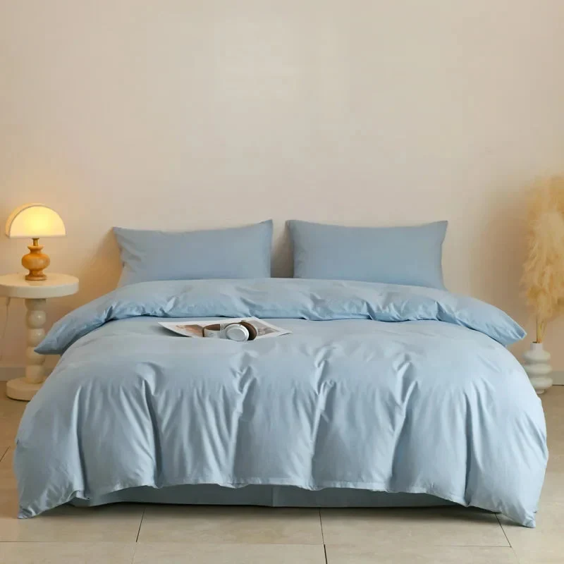 Egyptian Cotton dekbedovertrekset – Effen 3-delig beddengoed