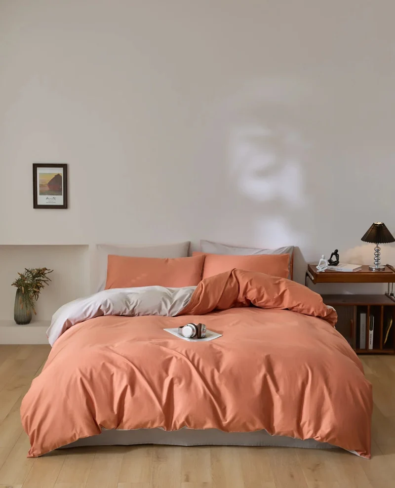 Egyptian Cotton dekbedovertrekset – Effen 3-delig beddengoed