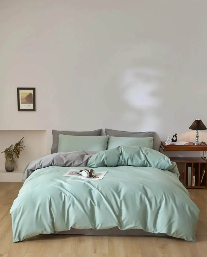 Egyptian Cotton dekbedovertrekset – Effen 3-delig beddengoed