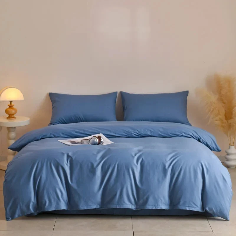 Egyptian Cotton dekbedovertrekset – Effen 3-delig beddengoed