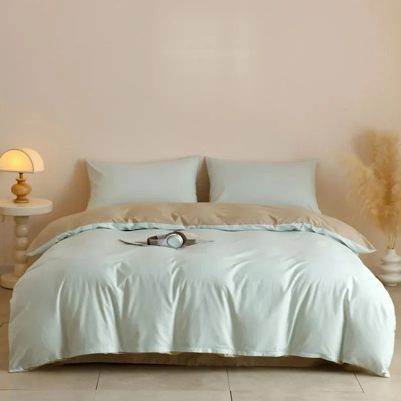 Egyptian Cotton dekbedovertrekset – Effen 3-delig beddengoed