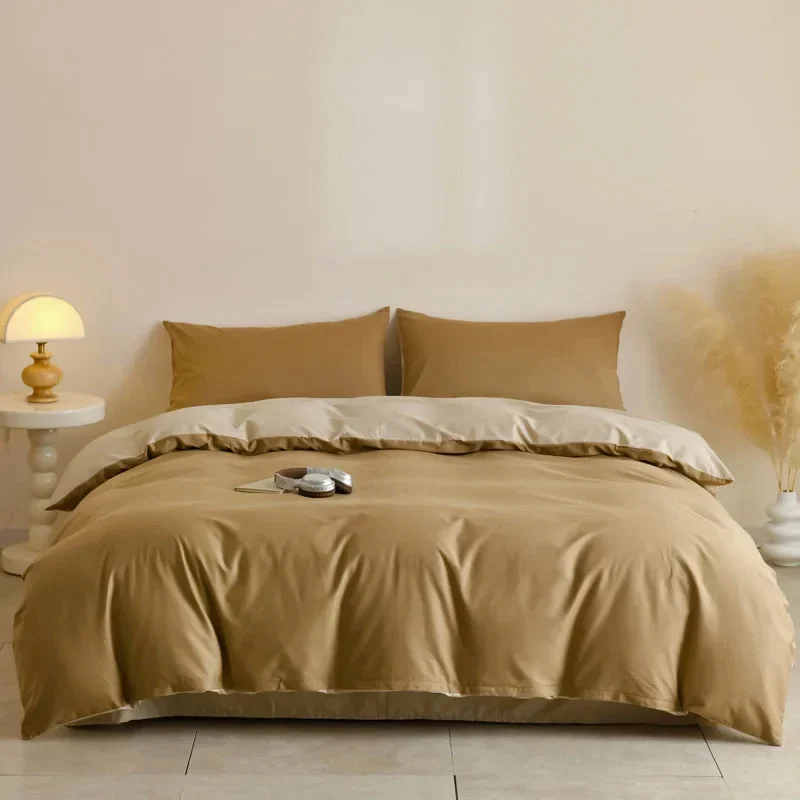 Egyptian Cotton dekbedovertrekset – Effen 3-delig beddengoed