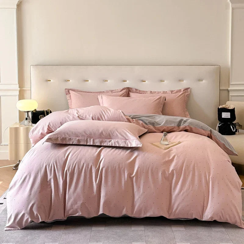 Egyptian Cotton dekbedovertrekset – Botanisch dessin met ritssluiting