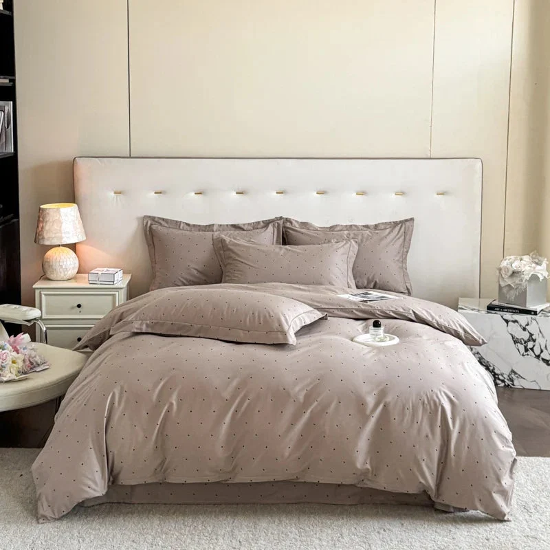 Egyptian Cotton dekbedovertrekset – Botanisch dessin met ritssluiting
