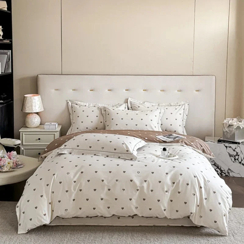 Egyptian Cotton dekbedovertrekset – Botanisch dessin met ritssluiting