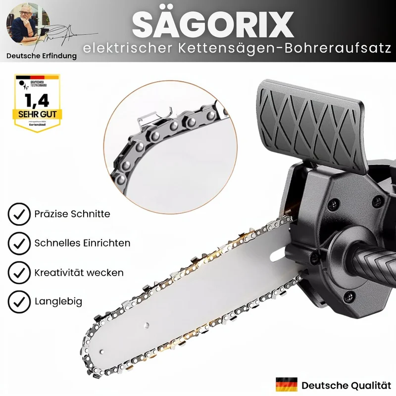 Kettensägenaufsatz für Bohrmaschine | Sägorix