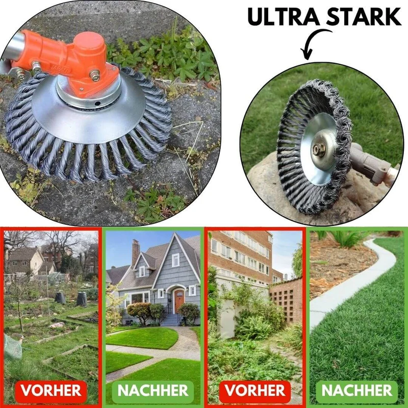 Unkrautbürste für Rasentrimmer | GartenStahl