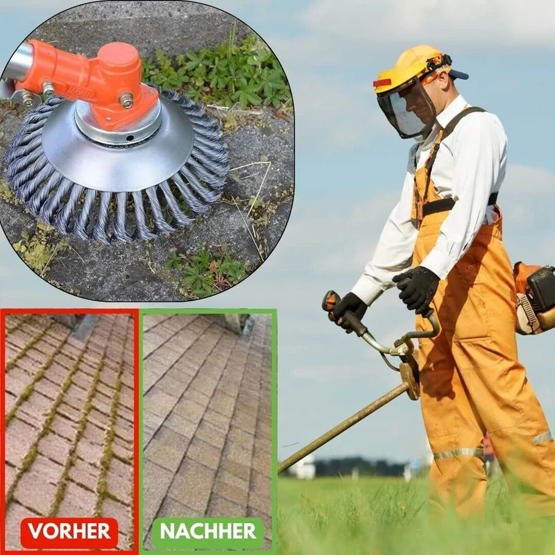 Unkrautbürste für Rasentrimmer | GartenStahl