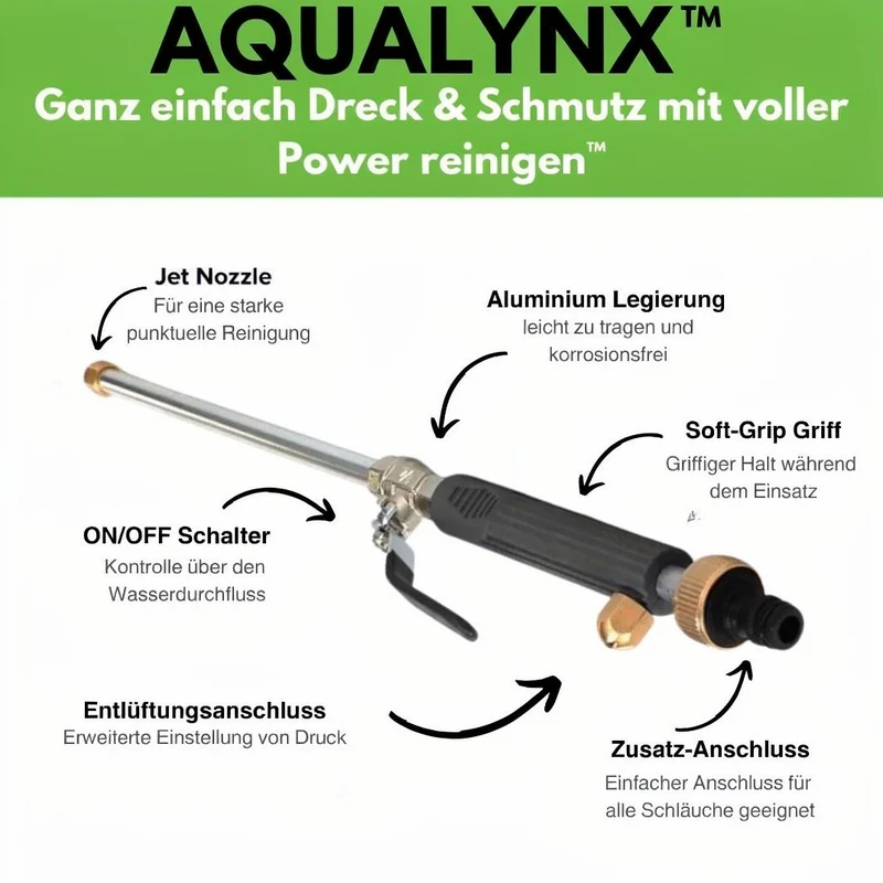 Hochdruckreiniger für Gartenschlauch | Aqualynx