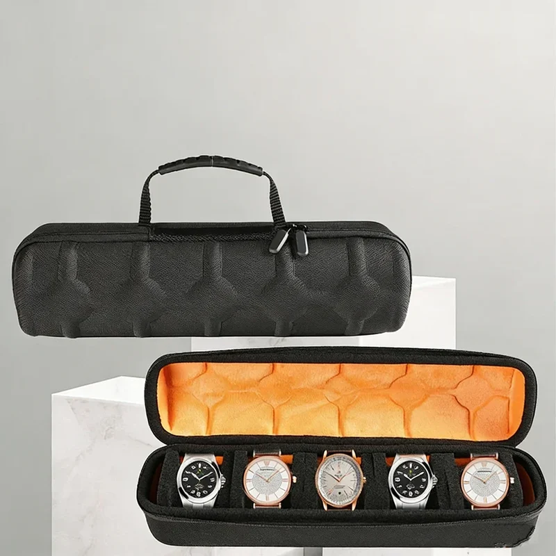 Horlogekoffer – Reisetui voor 5 of 15 Horloges met Ritssluiting en Handvat