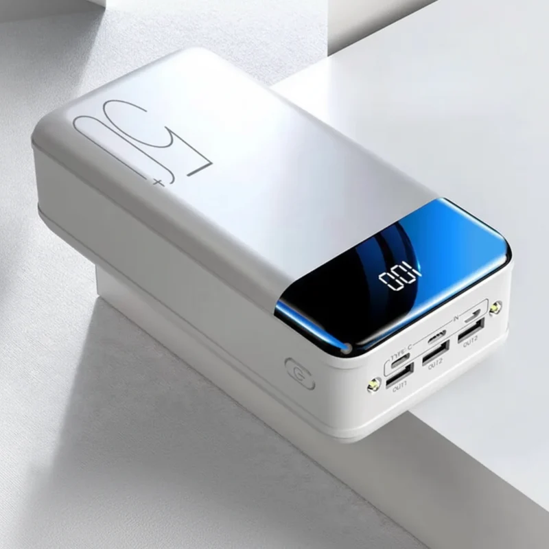 Powerbank 50.000 mAh – Snelladen, USB-C & Meerdere Uitgangen