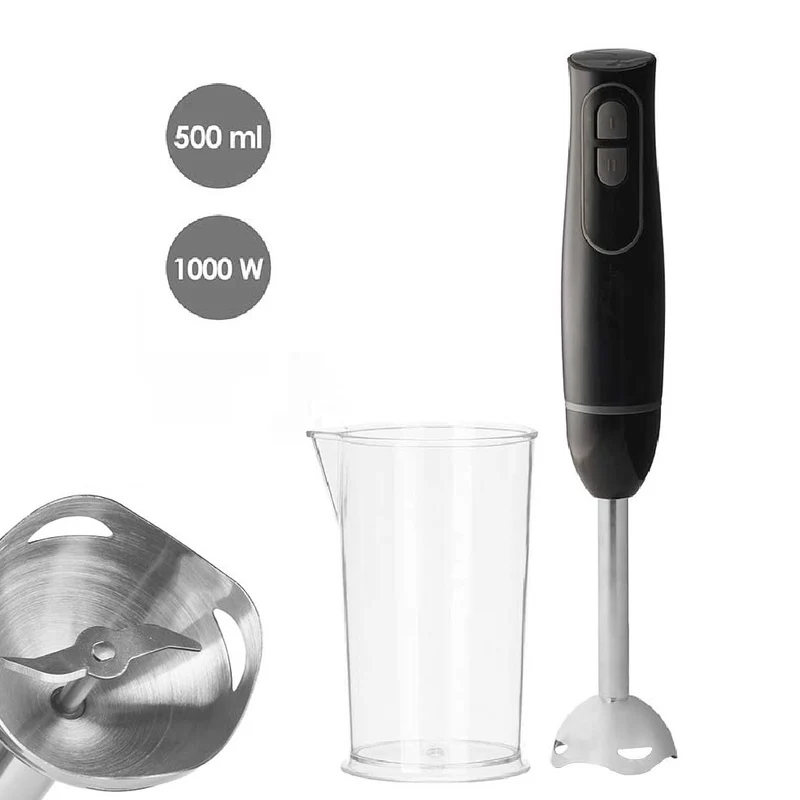 Frullatore a Immersione Tritatutto 2 Velocità Mixer Tagliaverdure 1000W