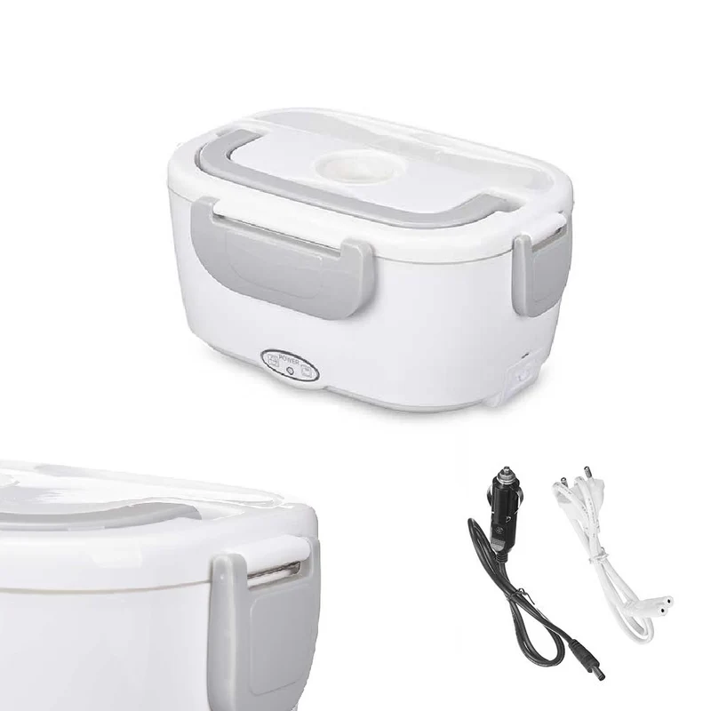 Scaldavivande Porta Pranzo Termico Elettrico 220/12Volt Portatile Bianco
