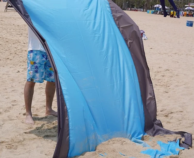 Telo Spiaggia Set 2pz Anti sabbia Impermeabile 140x200 cm Salvaspazio Multiuso