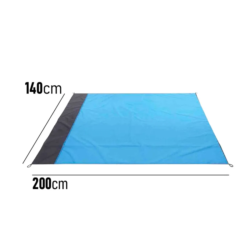Telo Spiaggia Set 2pz Anti sabbia Impermeabile 140x200 cm Salvaspazio Multiuso