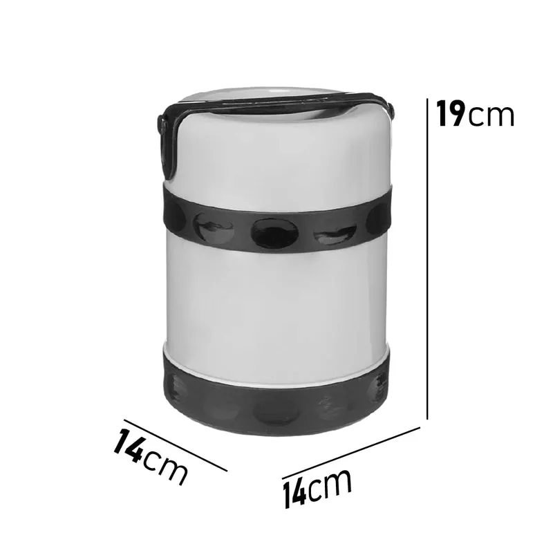 Contenitori con 2 Box Porta Pranzo in Acciaio e Plastica Lunch Capacità 1200 ml