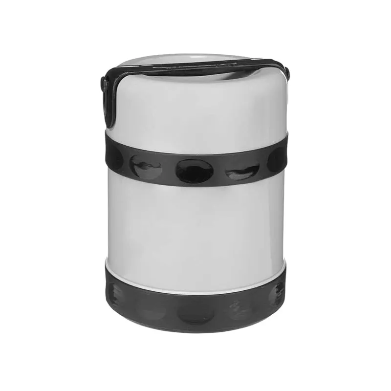 Contenitori con 2 Box Porta Pranzo in Acciaio e Plastica Lunch Capacità 1200 ml