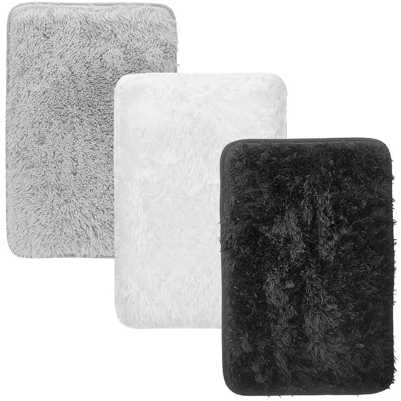 Kit 3pz Tappeti Universali Moderno 40x60cm in 3 Colori per Casa Bagno Camera