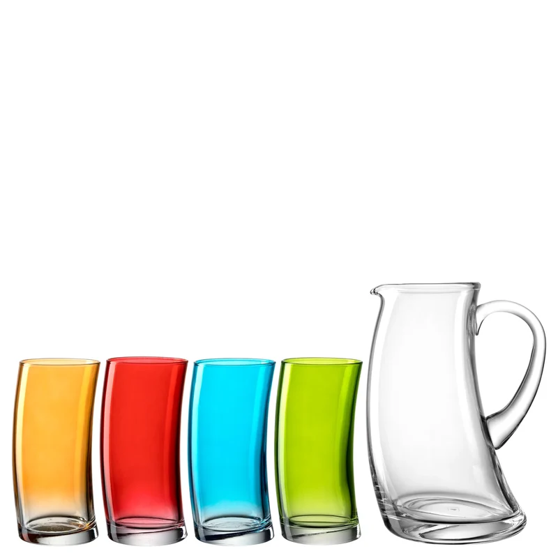 Set Bicchieri Colorati E Brocca Swing